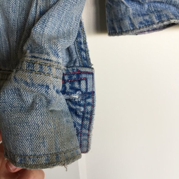 90s vintage J.Crew Jean Jacket Large - Picture 4 of 8